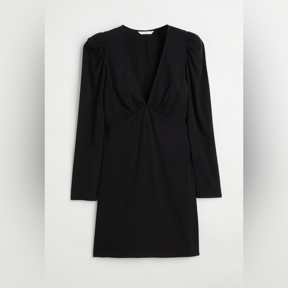 H&M patterned puff-sleeved dress